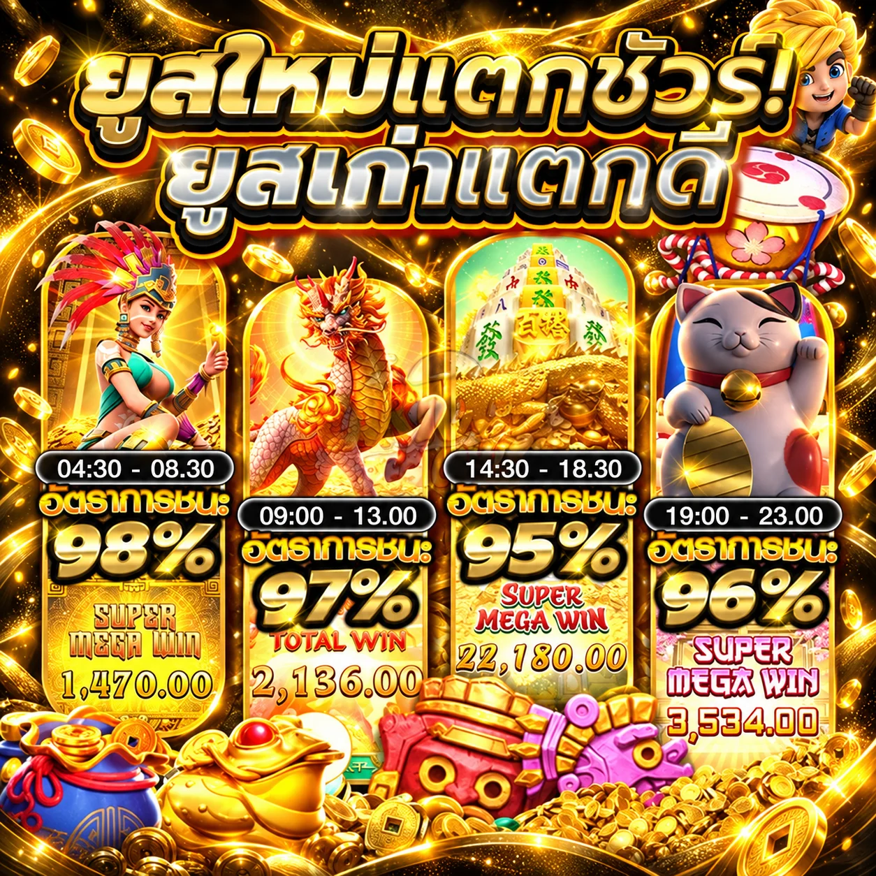 ตารางกิจกรรมและเกมเด่นของ waspspin11